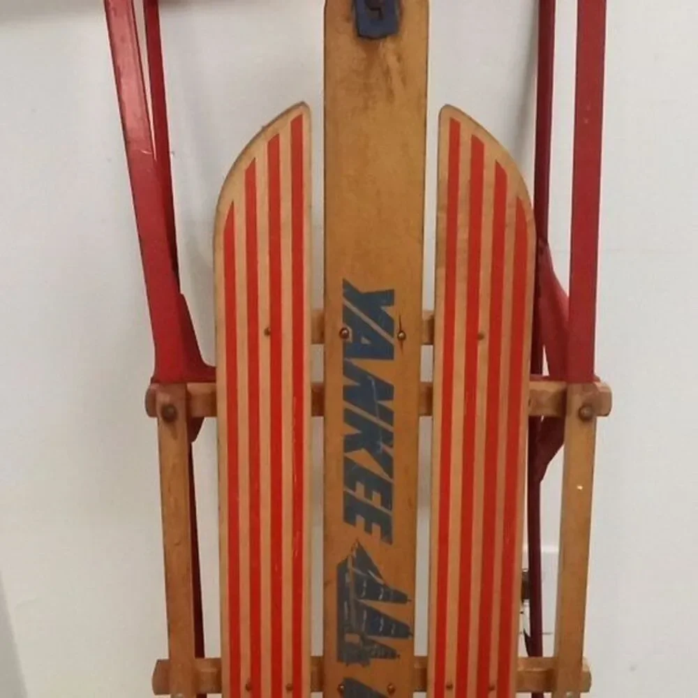 Vintage 1960's Yankee Clipper Wood Snow Sled Flexible Flyer